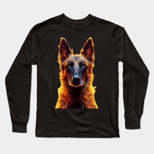 Belgian Malinois From Fire by focusln Long Sleeve T-Shirt